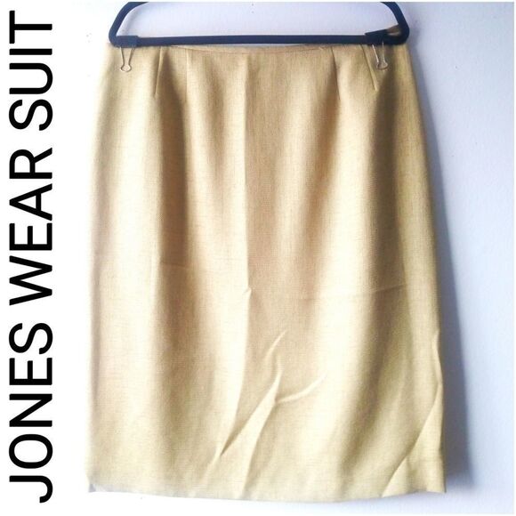 JONES WEAR SUIT SKIRT - GOLD - Picture 1 of 5